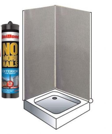 Grey Pearl Shower Wall Panels Kit 1000MM x 2.4m X 10mm 2 Sided Cubicle