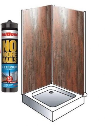 Red Metallic Shower Wall Panel Kit to Cover 2 x 1000 walls 5MM Thick 250MM Wide