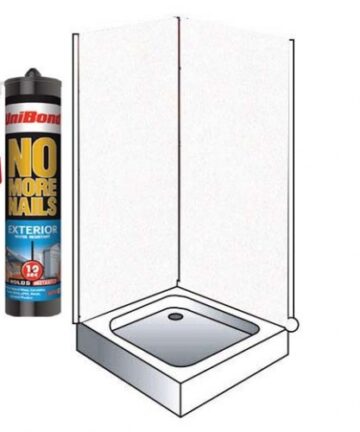 White Pearl Shower Wall Panels Kit 1000MM x 2.4m X 10mm 2 Sided Cubicle