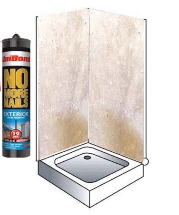 Travertine Metallic Shower Wall Kit 1000MM x 2.4m X 10mm 2 Sided Cubicle