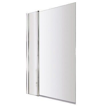 1400 Hinged Square Bath Screen with Fixed Panel