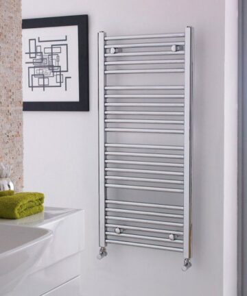 700mm x 500mm Chrome Ladder Rail With Curved Rail