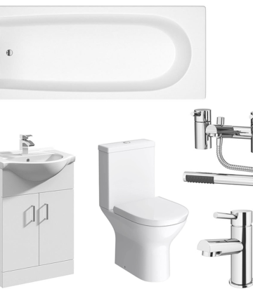 Mayford Complete Modern Bathroom Package 1700 x 700 Bath