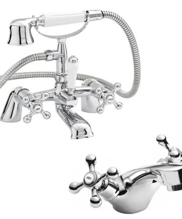 Viscount Range Mono Basin & Bath Shower Mixer - Chrome