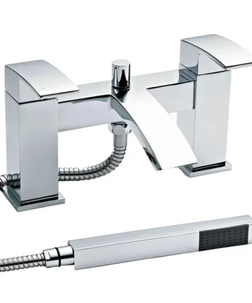 Vibe Sinclair Bath Shower Mixer with Shower Kit + Wall Bracket