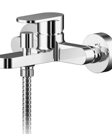 Binsey Wall Mounted Bath Shower Mixer + Shower Kit