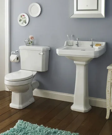 Nuie Carlton 4-Piece Traditional 2TH Bathroom Suite - 560mm Basin