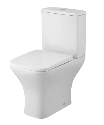 Ava Rimless Short Projection Close Coupled Toilet + Soft Close Seat