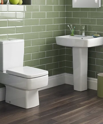 Bliss 4 Piece Bathroom Suite - CC Toilet & 1TH Basin with Pedestal 600mm Basin - Soft Close Seat