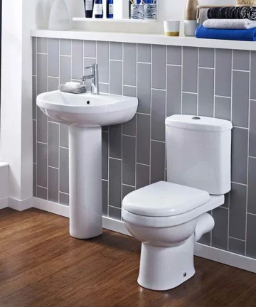 Nuie Ivo Ceramic 4 Piece Bathroom Suite 1 Tap Hole
