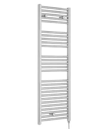H1375mm x W480mm Chrome Electric Only Ladder Rail