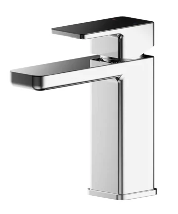 Windon Chrome Mini Mono Basin Mixer with Push Button Waste