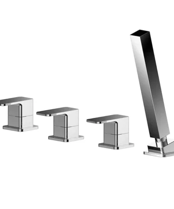 Windon Chrome Deck Mounted 4TH Bath Shower Mixer