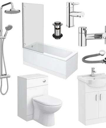 WWP 550 Complete Bathroom With Standard Shower Bath